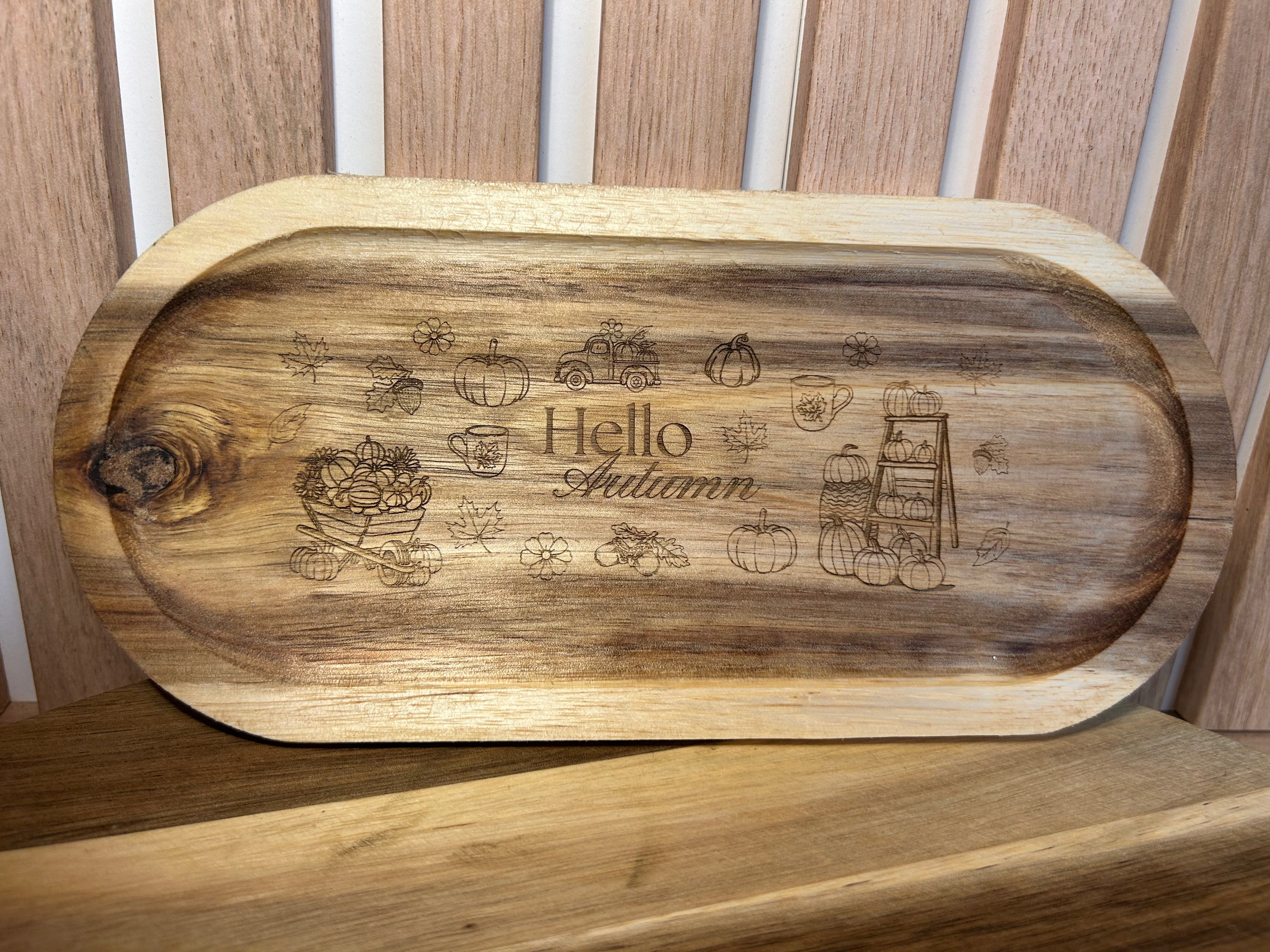 Petit plateau en bois  – Hello Autumn
