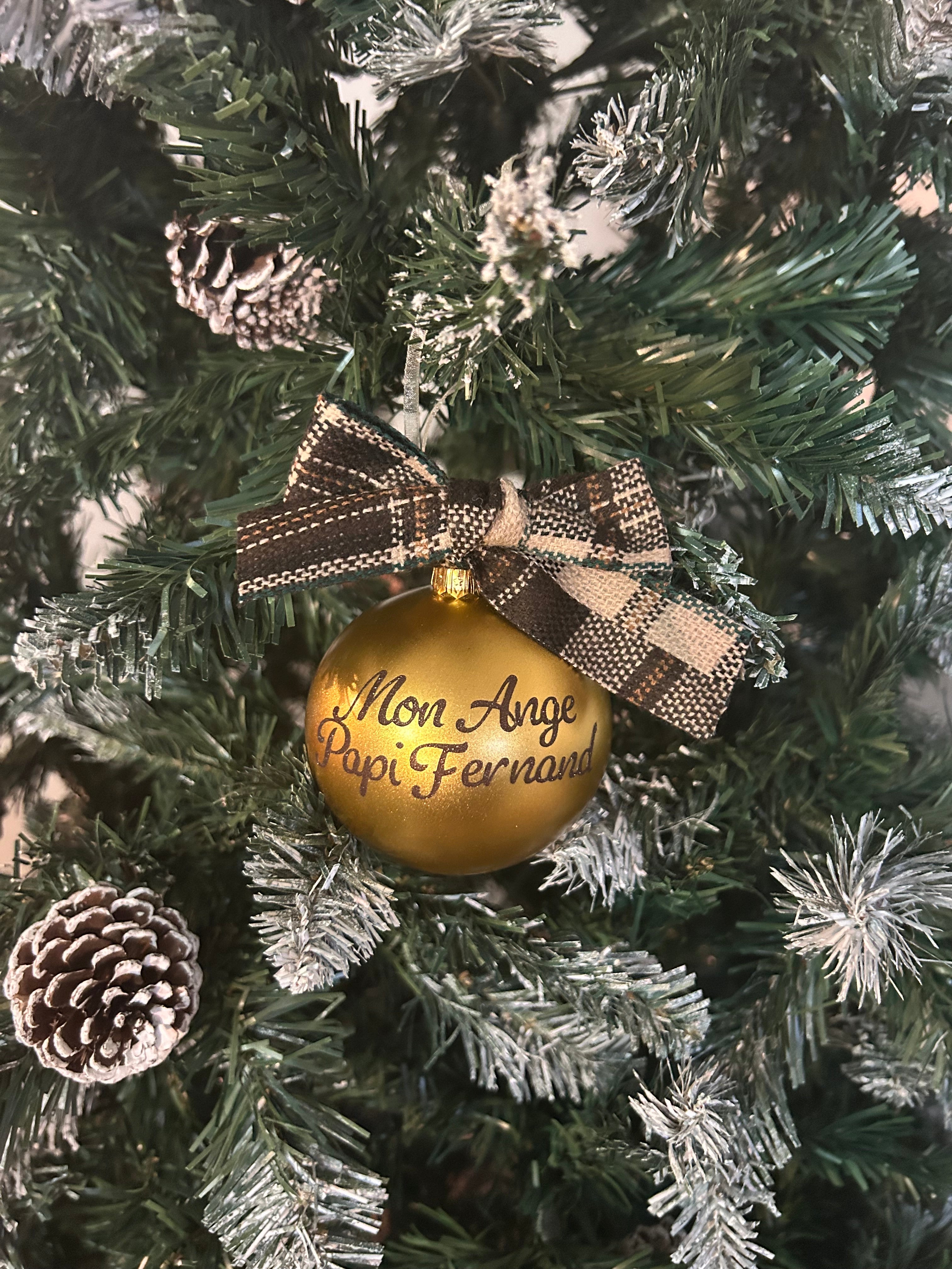 Boule de noël doré 8cm