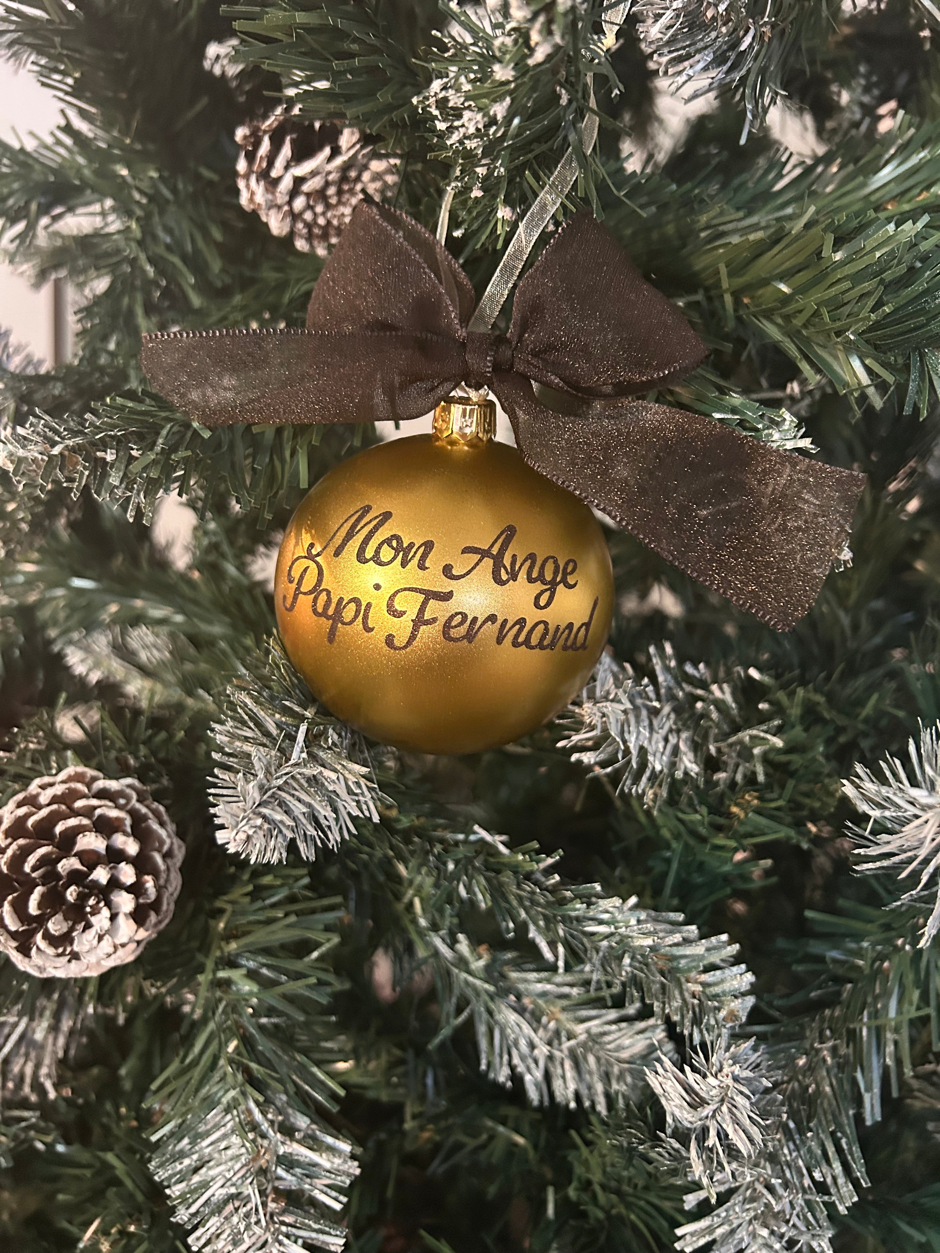 Boule de noël doré 8cm