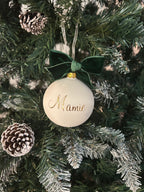 Boule de noël blanche 8cm