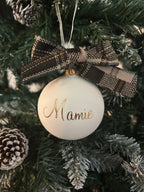 Boule de noël blanche 8cm