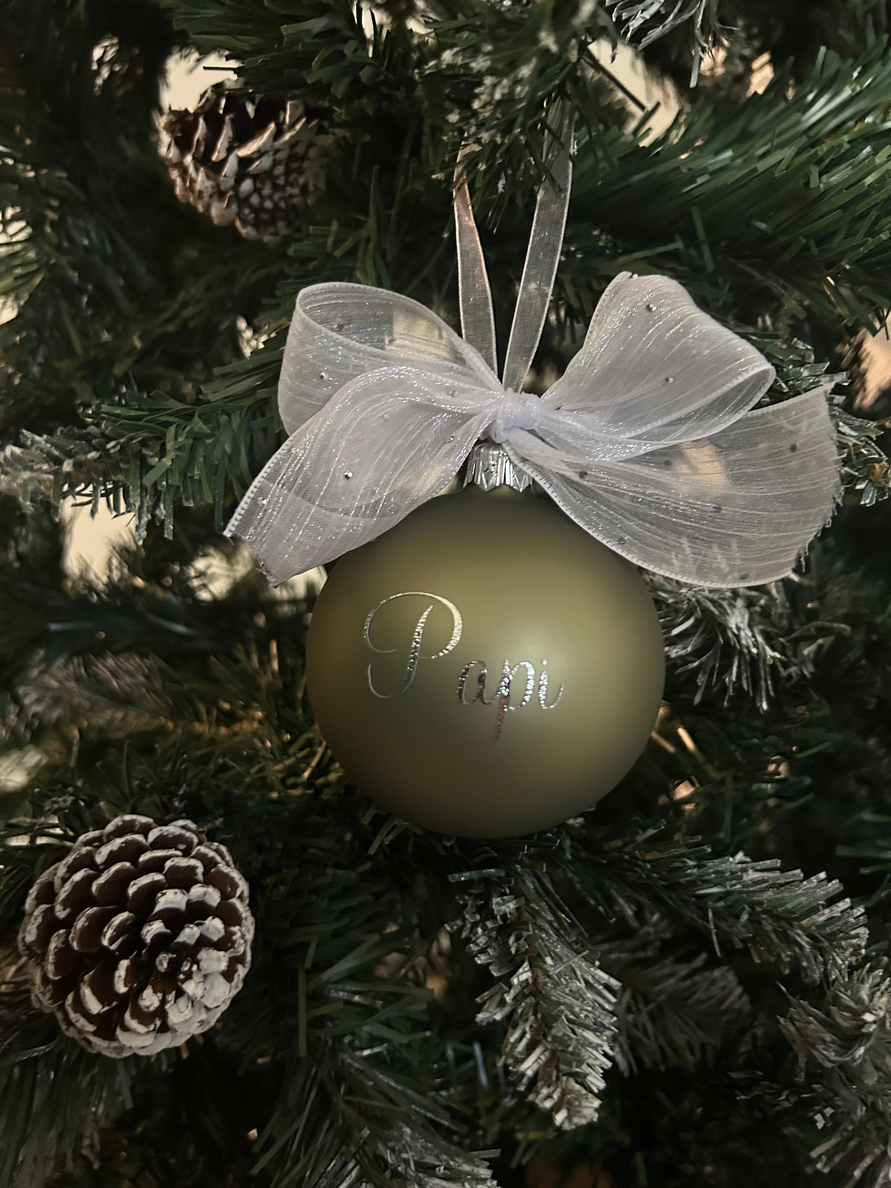 Boule de noël verte 8cm