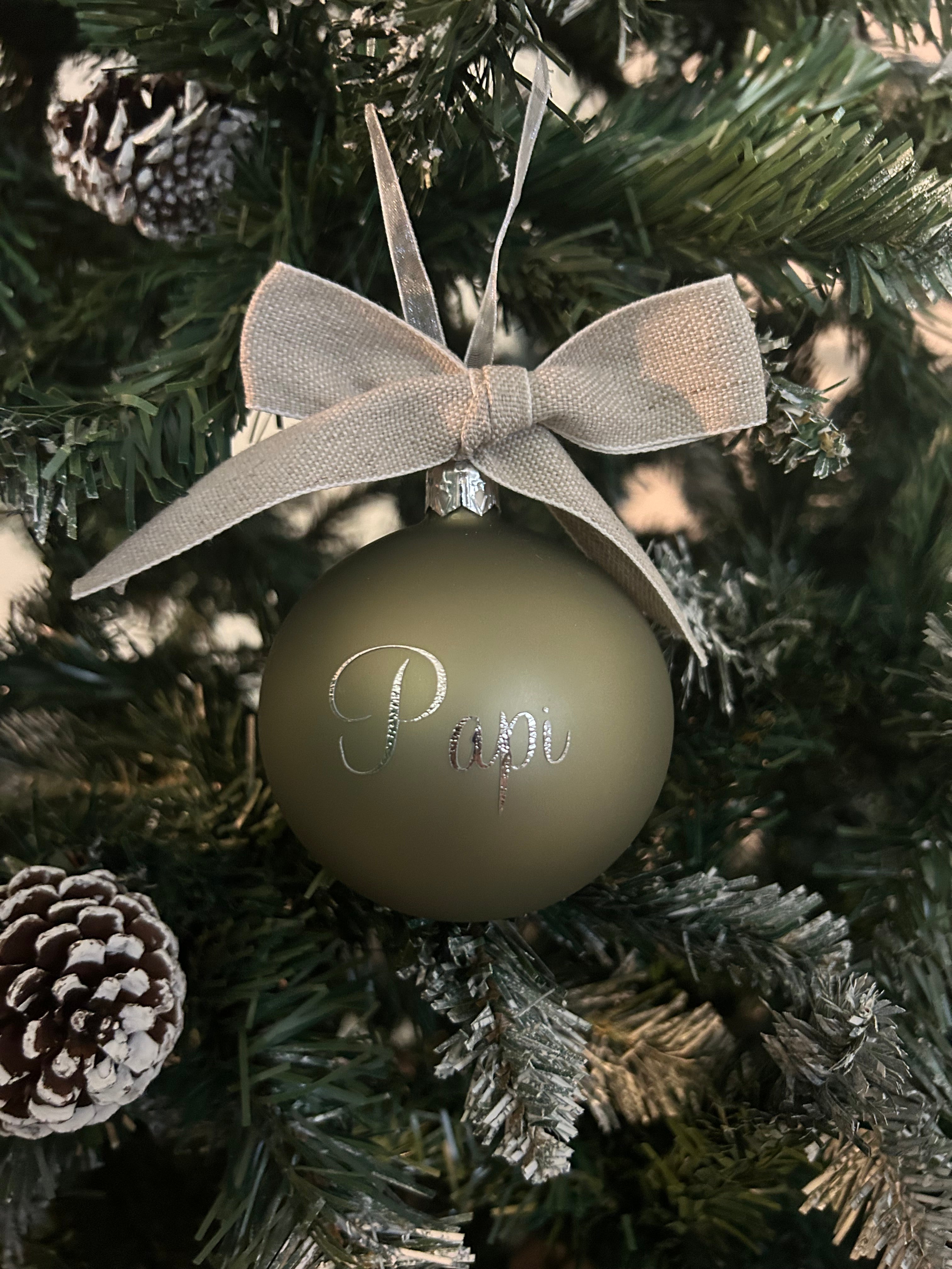 Boule de noël verte 8cm