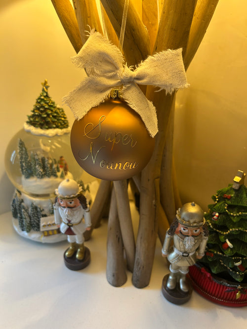 Boule de noël bronze 8cm