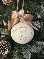 Boule de noël blanche 8cm