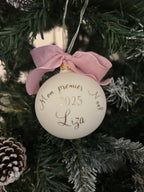 Boule de noël blanche 8cm