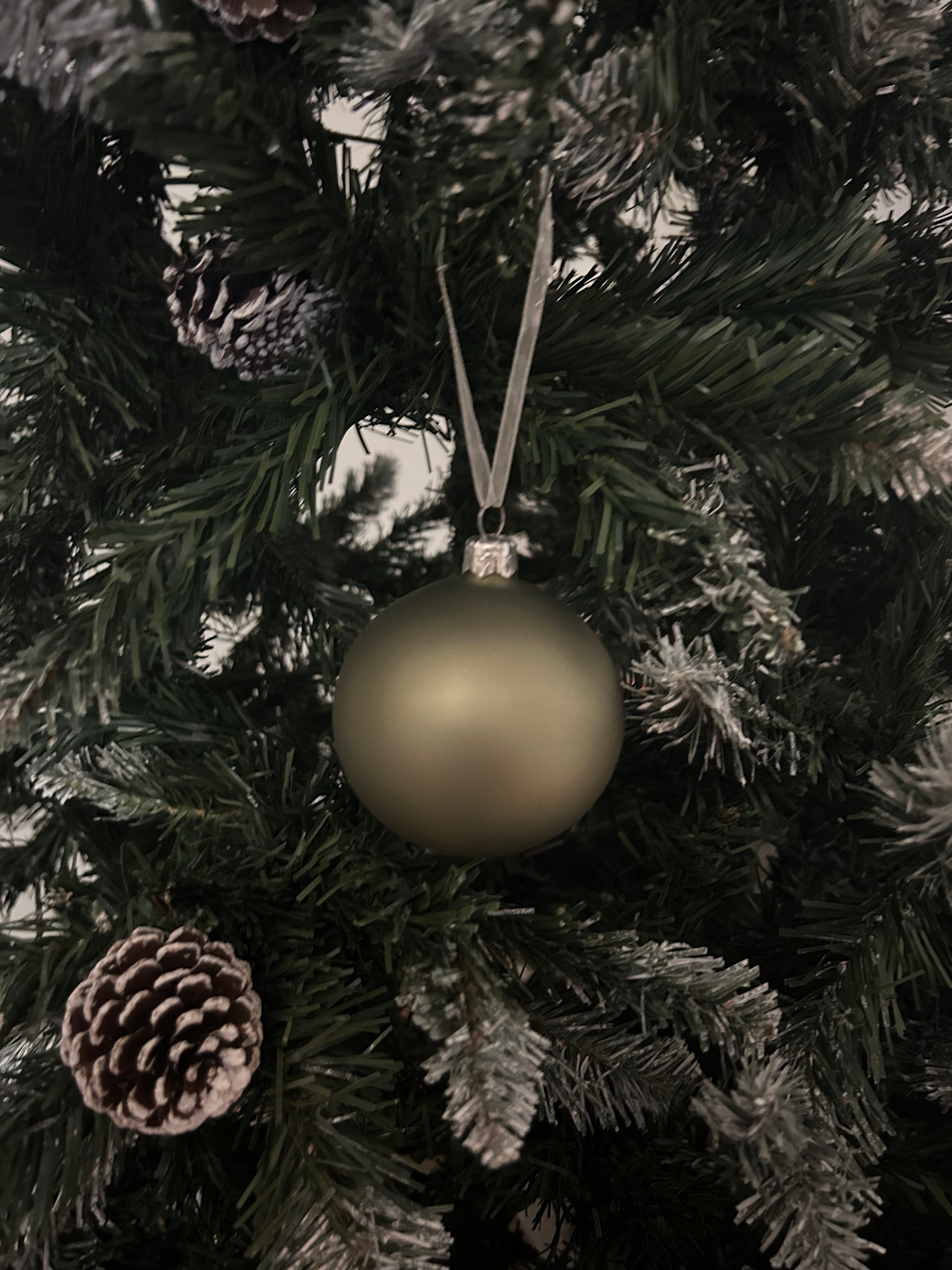 Boule de noël verte 8cm