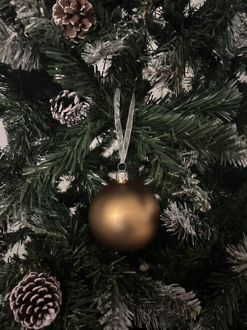 Boule de noël bronze 8cm